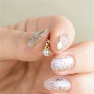 14 Ayar Tek Taş Altın Kolye Ucu