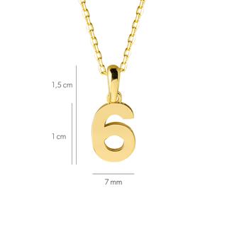 14 Ayar Altı Rakamı Altın Kolye