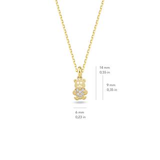14 Ayar Altın Ayıcıklı Kolye