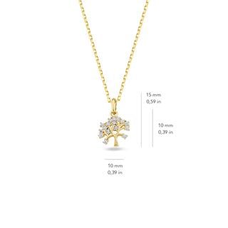 14 Ayar Altın Hayat Ağacı Kolye