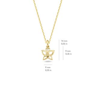 14 Ayar Altın Kelebek Kolye