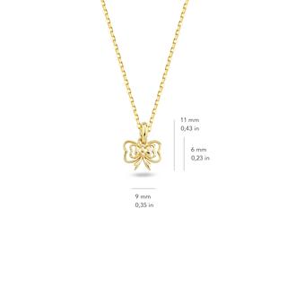 14 Ayar Altın Fiyonk Kolye