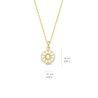 14 Ayar Altın Güneş Kolye