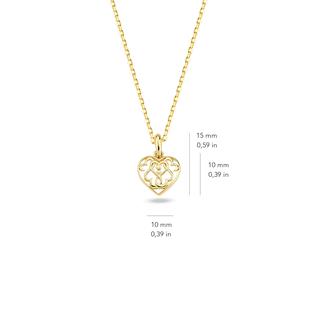 14 Ayar Altın Kalp Kolye
