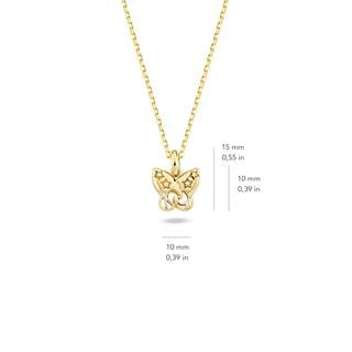 14 Ayar Altın Kelebek Kolye