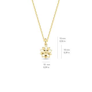 14 Ayar Altın Çiçek Kolye