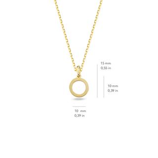 14 Ayar Altın Yuvarlak Kolye