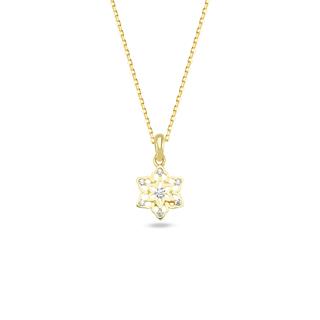 14 Ayar Altın Kar Tanesi Kolye