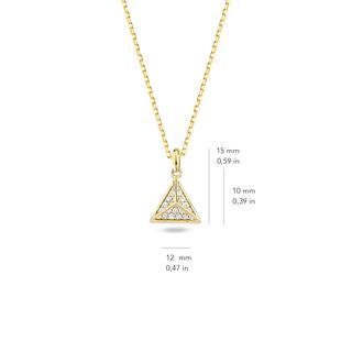 14 Ayar Altın Üçgen Kolye