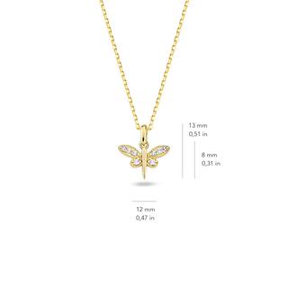 14 Ayar Altın Yusufçuk Kolye