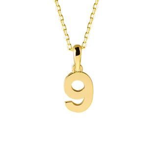 14 Ayar Dokuz Rakamı Altın Kolye