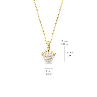 14 Ayar Altın Taç Kolye
