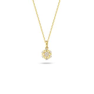 14 Ayar Altın Kar Tanesi Kolye