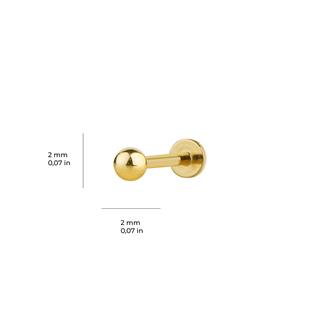 2 mm Top Altın Piercing