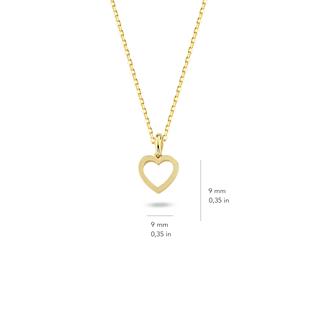 14 Ayar Altın Sade Kalp Kolye