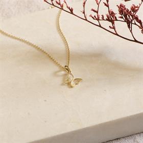 14 Ayar Altın Kelebek Kolye