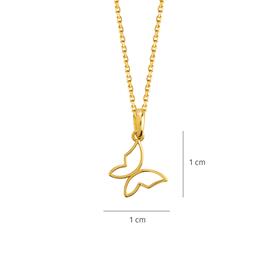 14 Ayar Altın Kelebek Kolye