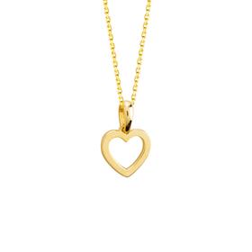 14 Ayar Altın Sade Kalp Kolye