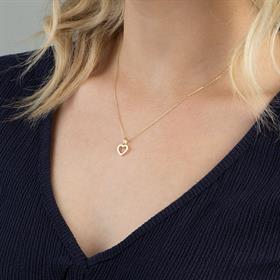 14 Ayar Altın Sade Kalp Kolye