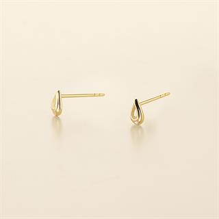 14 Ayar Altın Minik Taşlı Damla Küpe