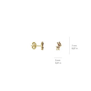 14 Ayar Altın Ceylan Çocuk Küpe