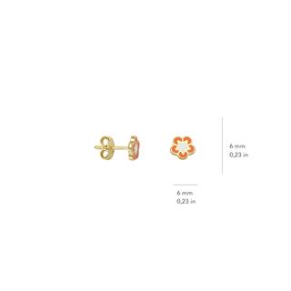 14 Ayar Altın Çiçek Çocuk Küpe