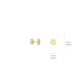 14 Ayar Altın Çiçek Çocuk Küpe