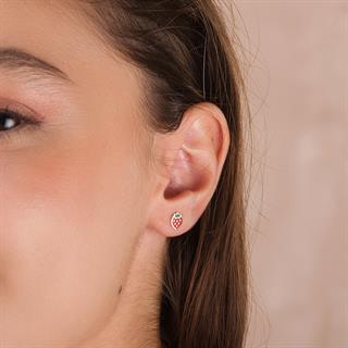 14 Ayar Altın Çilek Çocuk Küpe