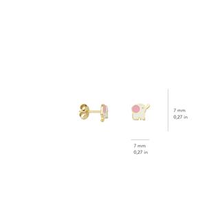 14 Ayar Altın Fil Çocuk Küpe