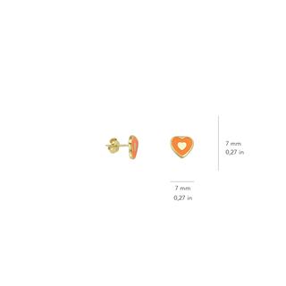 14 Ayar Altın Kalp Çocuk Küpe