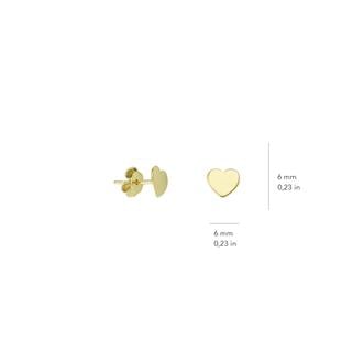 14 Ayar Altın Kalp Küpe