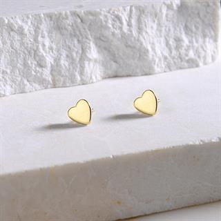 14 Ayar Altın Kalp Küpe