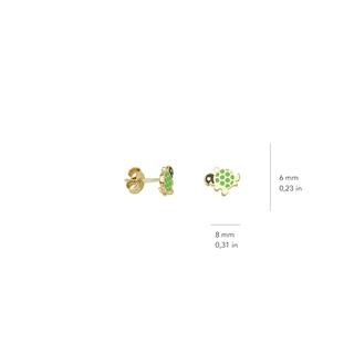 14 Ayar Altın Kaplumbağa Çocuk Küpe