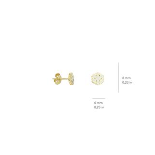 14 Ayar Altın Kar Tanesi Çocuk Küpe