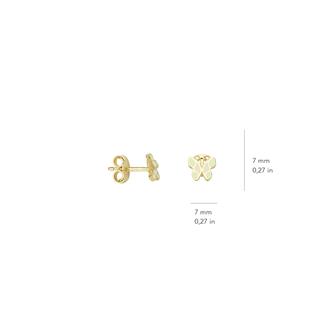 14 Ayar Altın Kelebek Çocuk Küpe