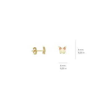 14 Ayar Altın Kelebek Çocuk Küpe