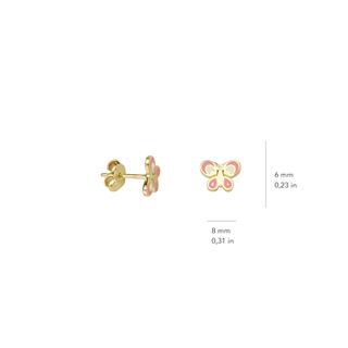 14 Ayar Altın Kelebek Çocuk Küpe