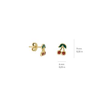 14 Ayar Altın Kiraz Çocuk Küpe