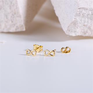 14 Ayar Kalpli Sonsuzluk Altın Küpe