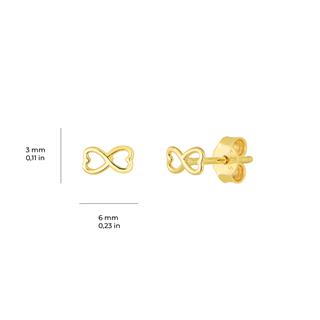 14 Ayar Kalpli Sonsuzluk Altın Küpe