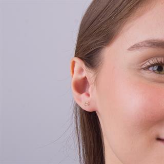 14 Ayar Kalpli Sonsuzluk Altın Küpe