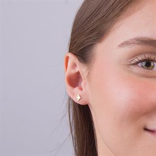 14 Ayar Altın Kuş Küpe