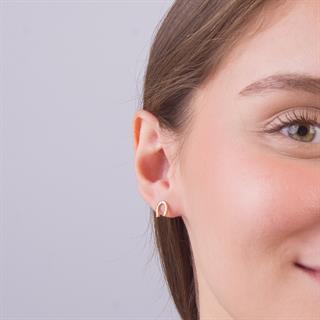 14 Ayar Altın Nal Küpe