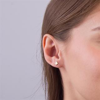 14 Ayar Altın Kuş Küpe