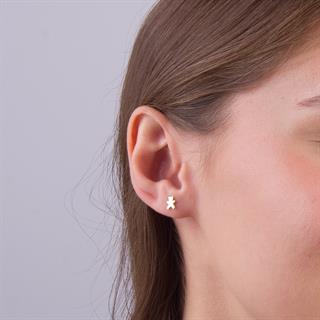 14 Ayar Altın Ayıcık Küpe