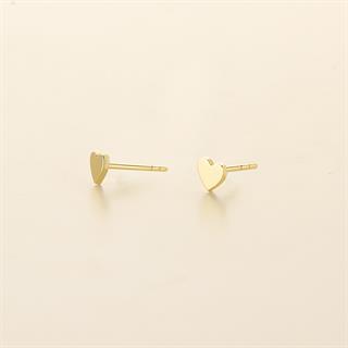 14 Ayar Altın Minik Kalp Küpe