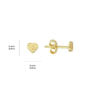 14 Ayar Altın Minik Kalp Küpe
