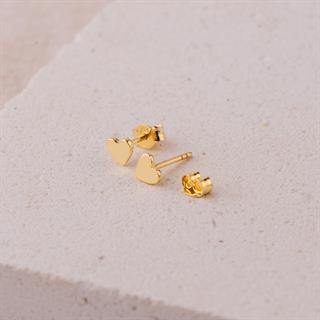 14 Ayar Altın Minik Kalp Küpe