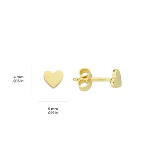 14 Ayar Altın Minik Kalp Küpe