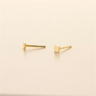 14 Ayar Altın Minik Kare Küpe